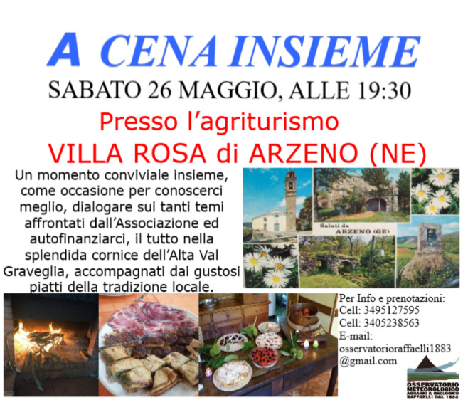 osservatorio raffaelli cena arzeno